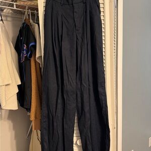 Anthropologie Maeve wide leg trousers women navy